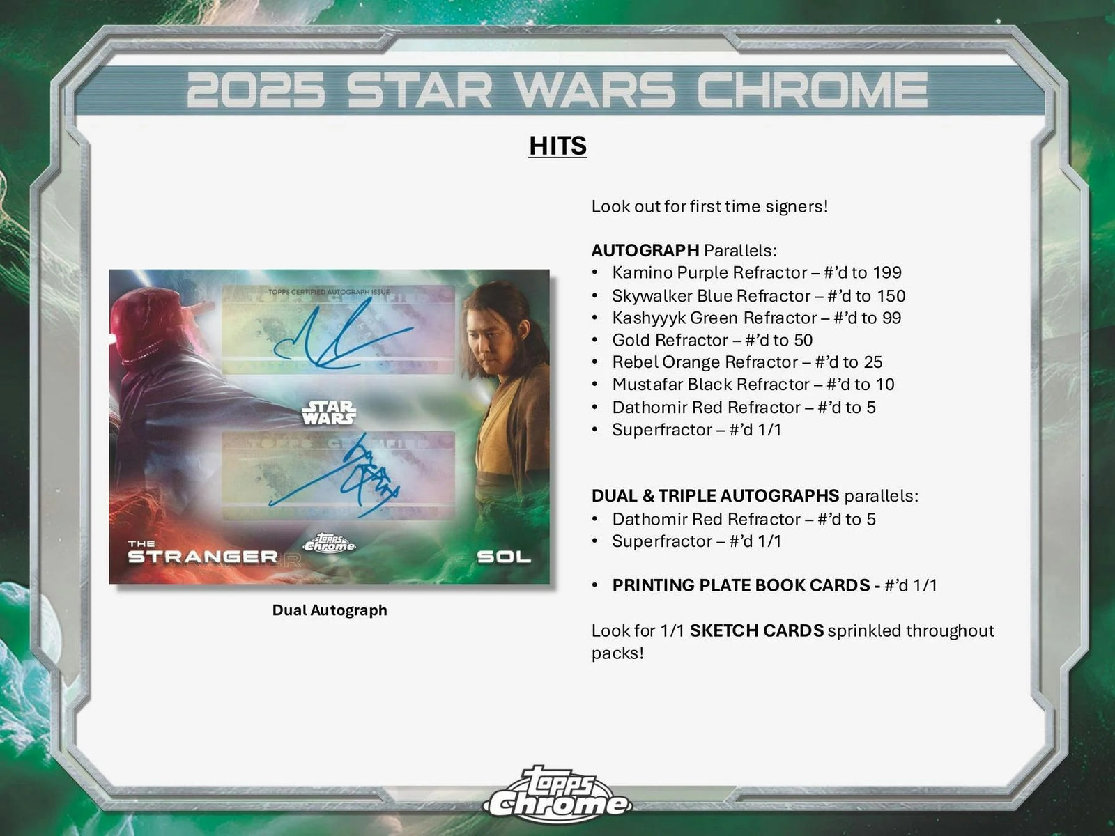 Topps: 2025 Chrome Star Wars Blaster Box - 8 Packs Card Game Topps