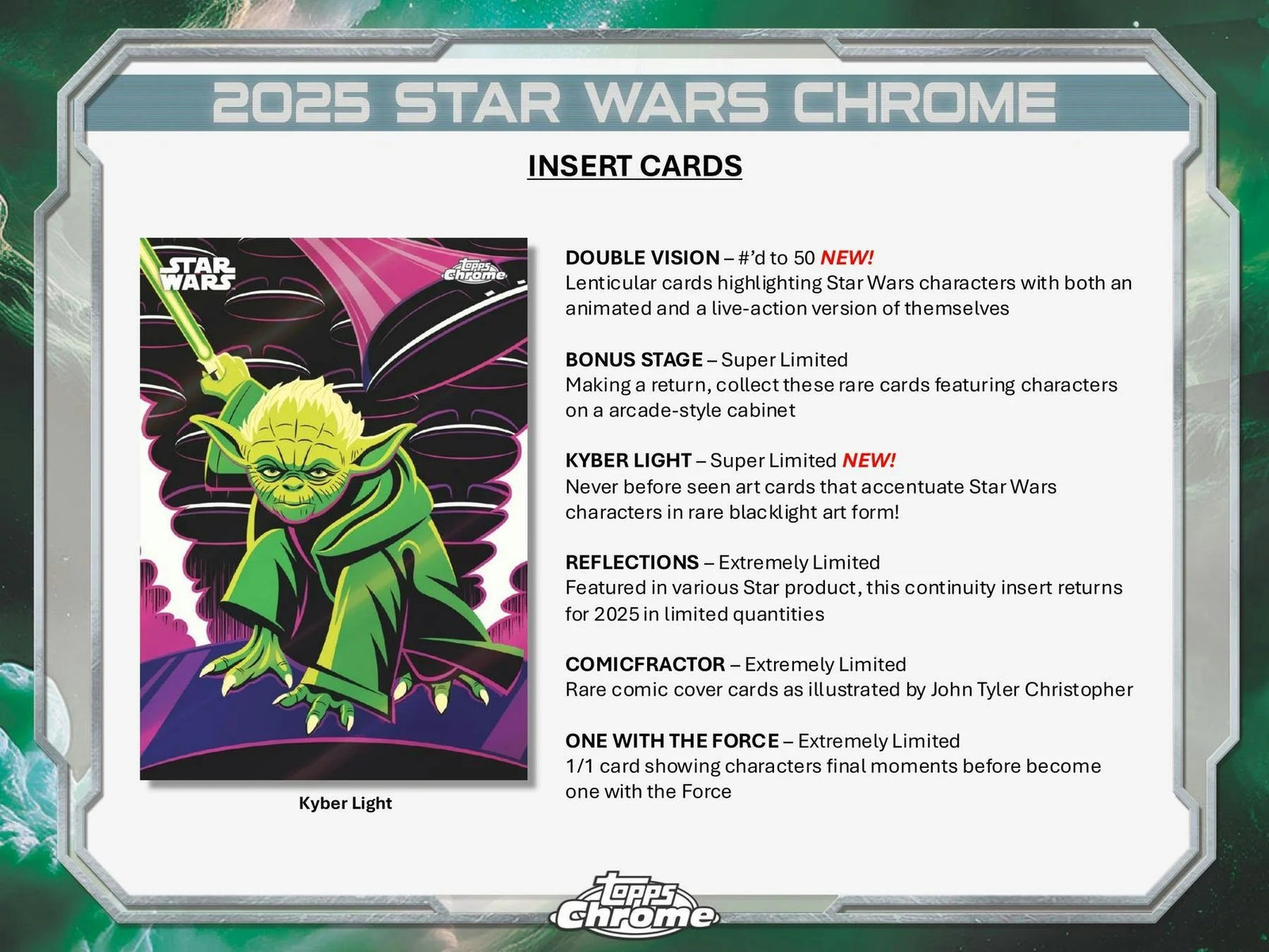 Topps: 2025 Chrome Star Wars Blaster Box - 8 Packs Card Game Topps