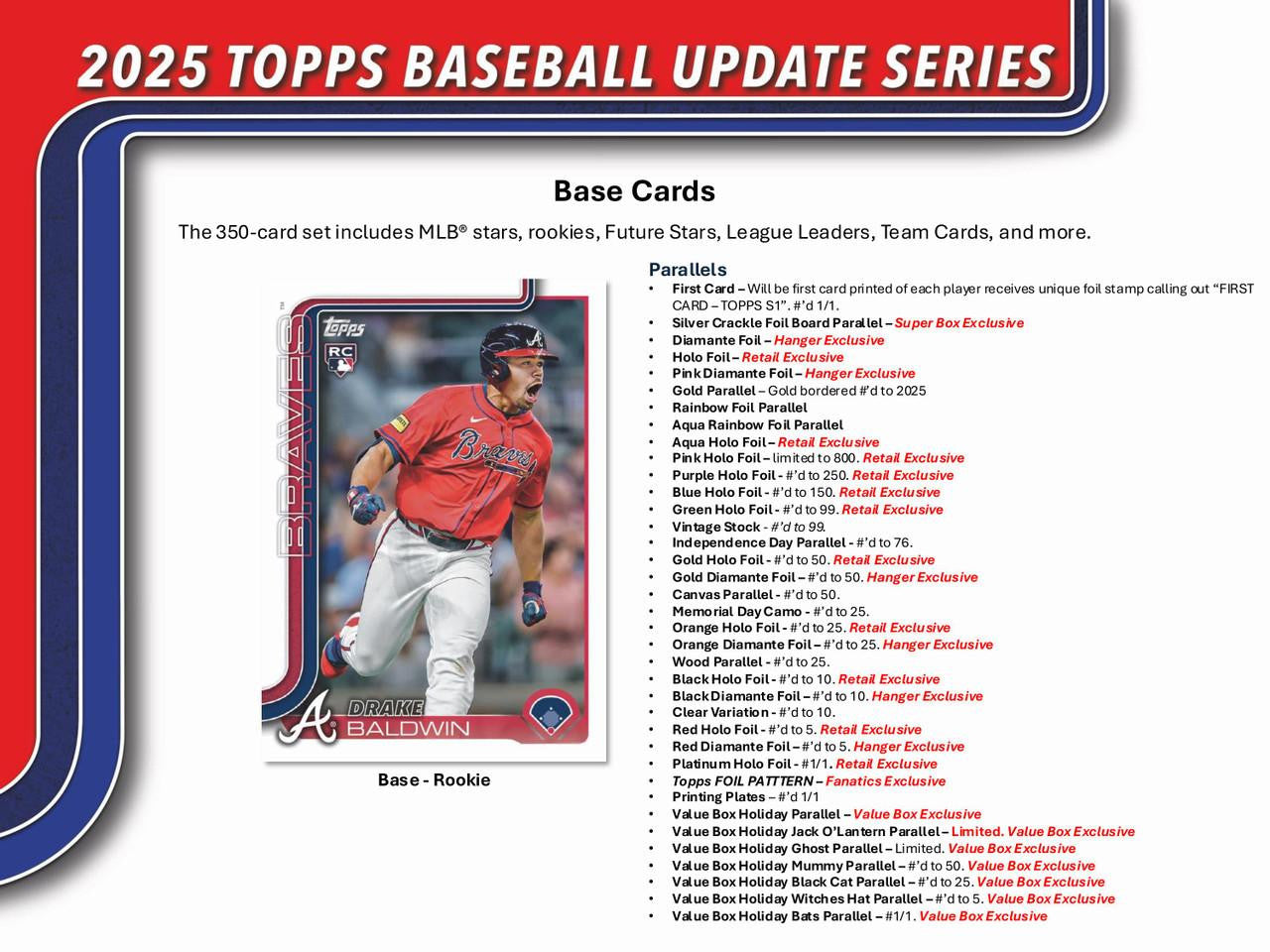 Topps: 2025 Update Series Baseball Blaster Box - 7 Packs Sports Cards Topps