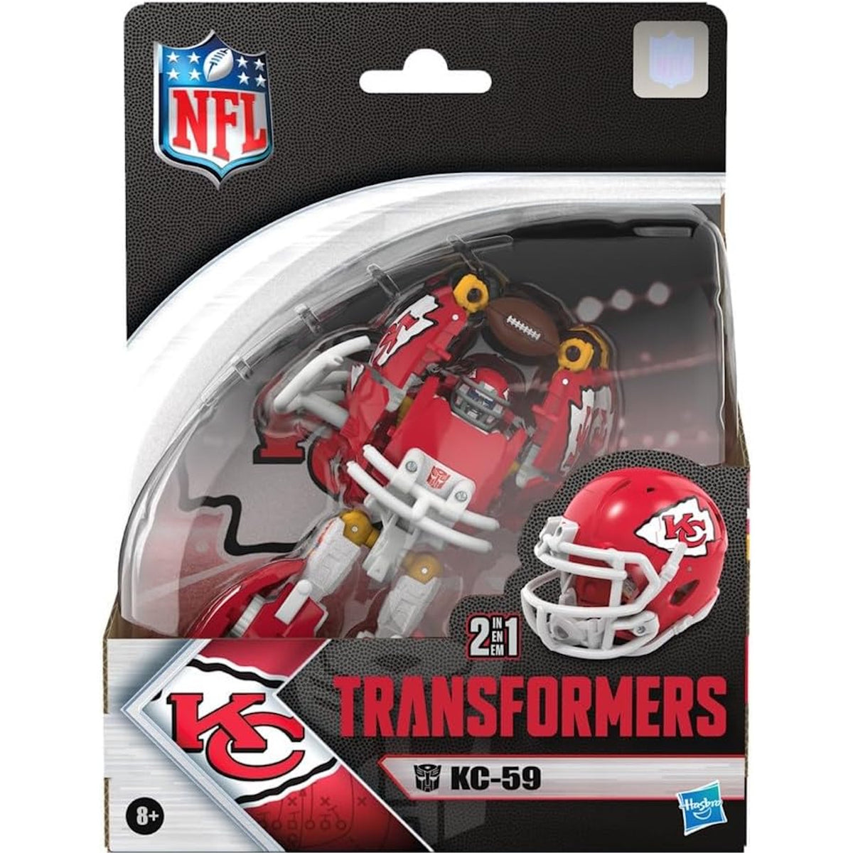 Transformers NFL Football: Kansas City Chiefs KC-59 Robot to Helmet