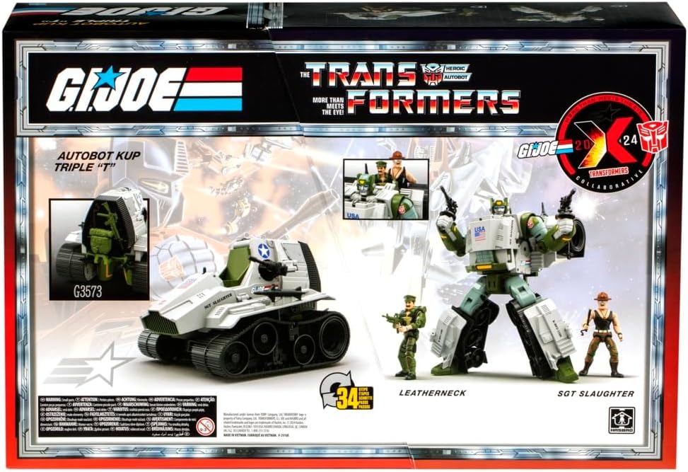 Transformers and G.I. Joe Collaboration: Autobot Kup Triple T / Leatherneck / Sergeant Slaughter Toys & Games Hasbro