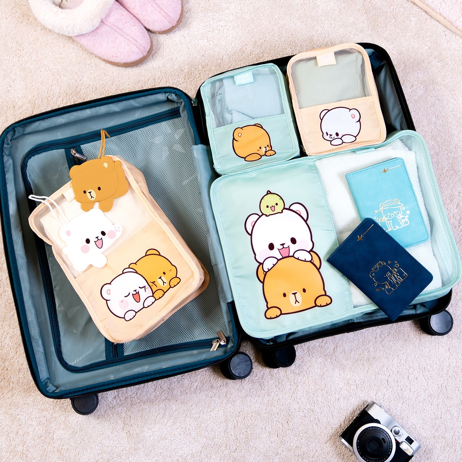 Milk Mocha Bear: Travel Passport Wallet - Mocha Travel Accessories Milk Mocha Bear