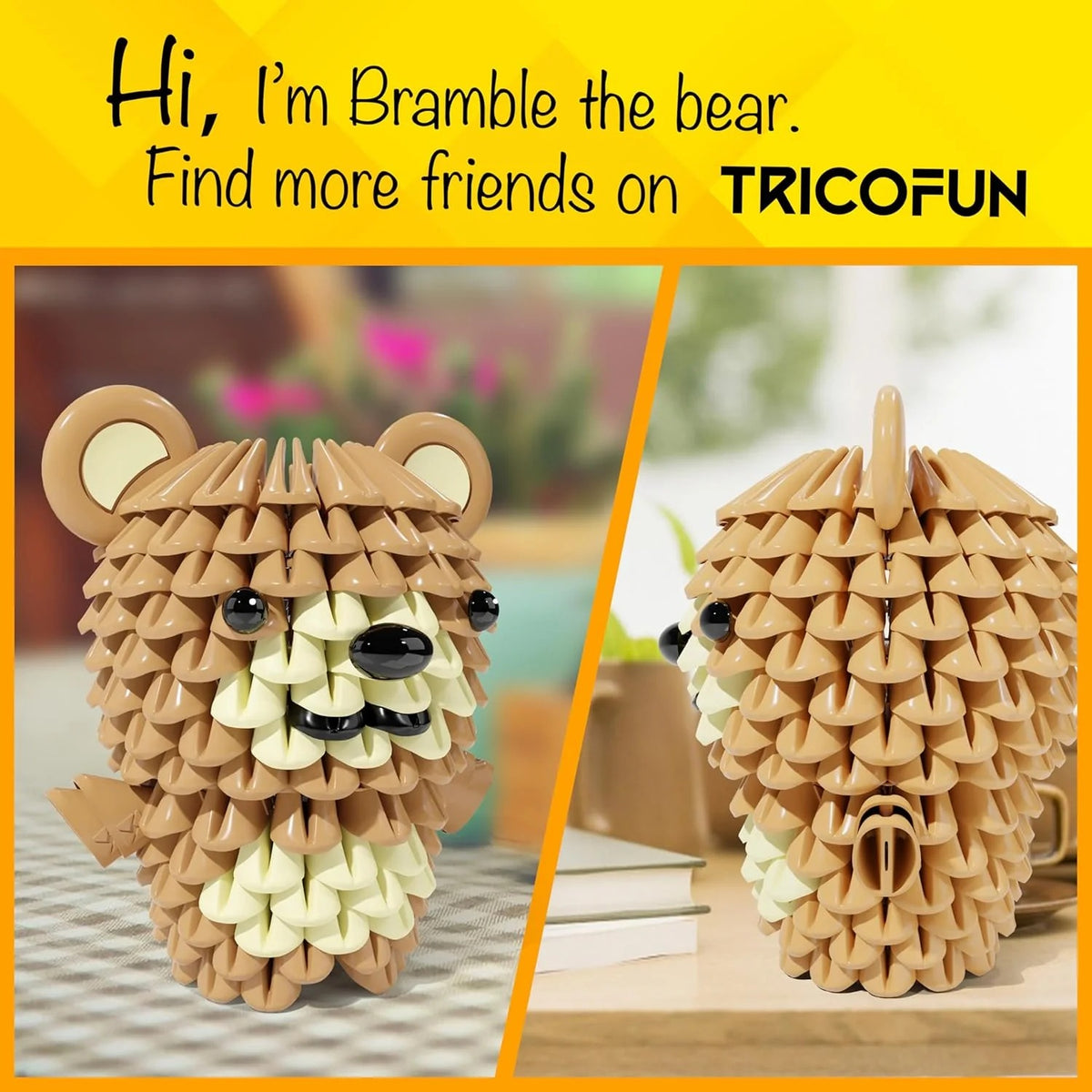 Tricofun Animals: Bramble the Bear Building Kit Toys & Games Tricofun