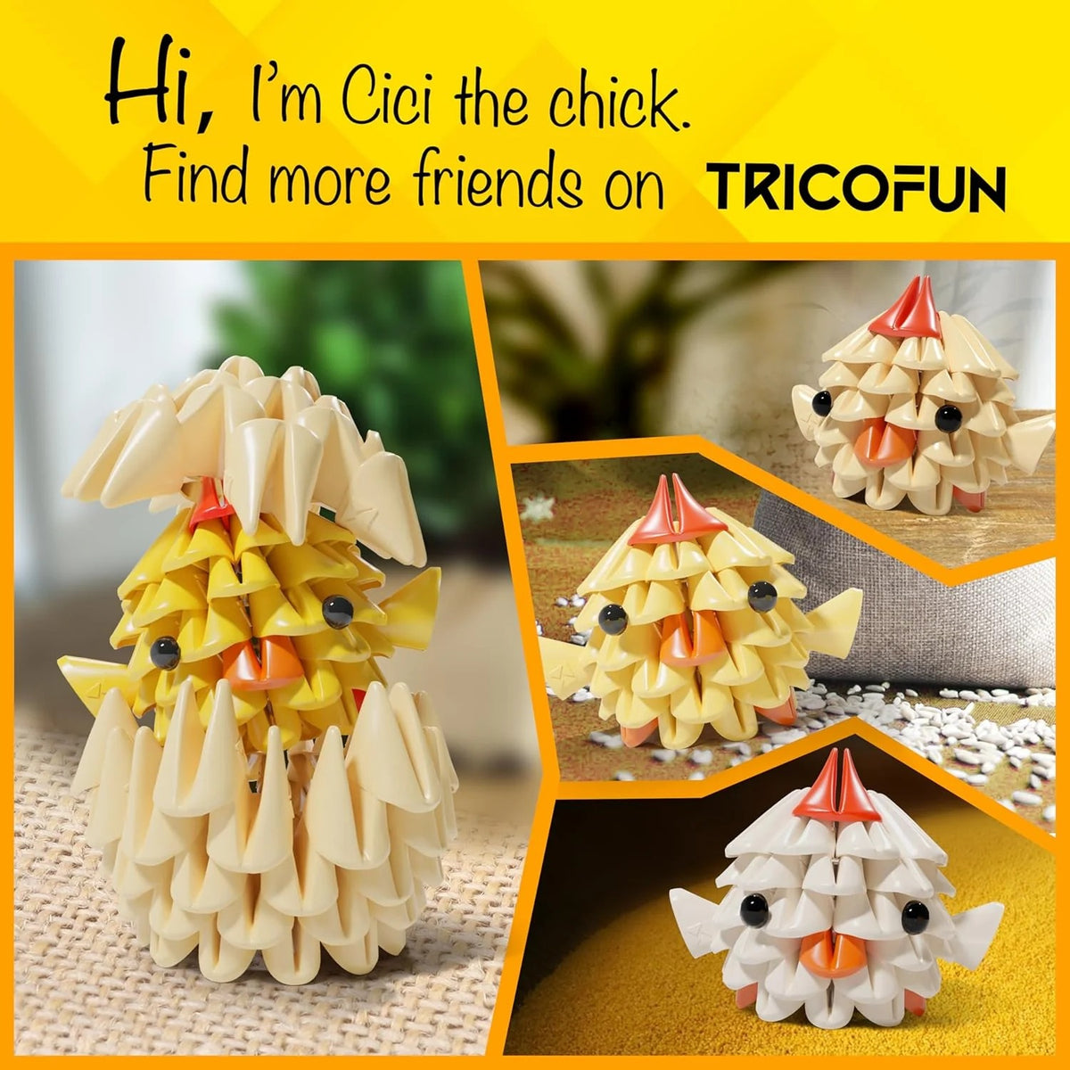 Tricofun Animals: Chicks Building Kit Toys & Games Tricofun