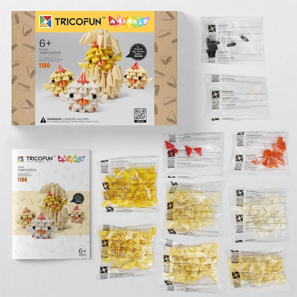 Tricofun Animals: Chicks Building Kit Toys & Games Tricofun