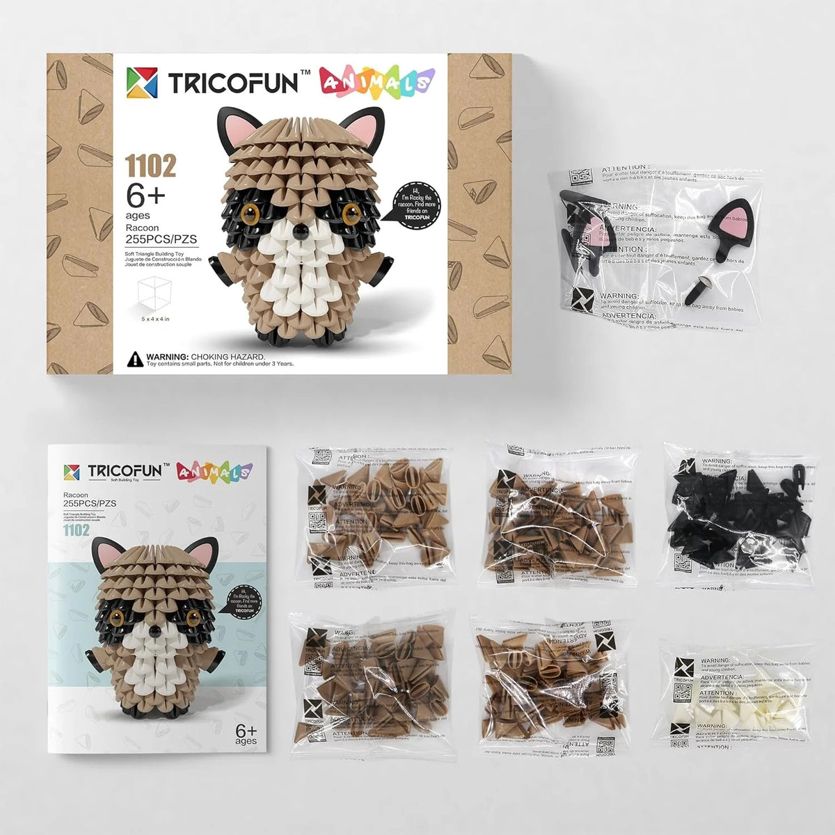 Tricofun Animals: Rocky the Racoon Building Kit Toys & Games Tricofun