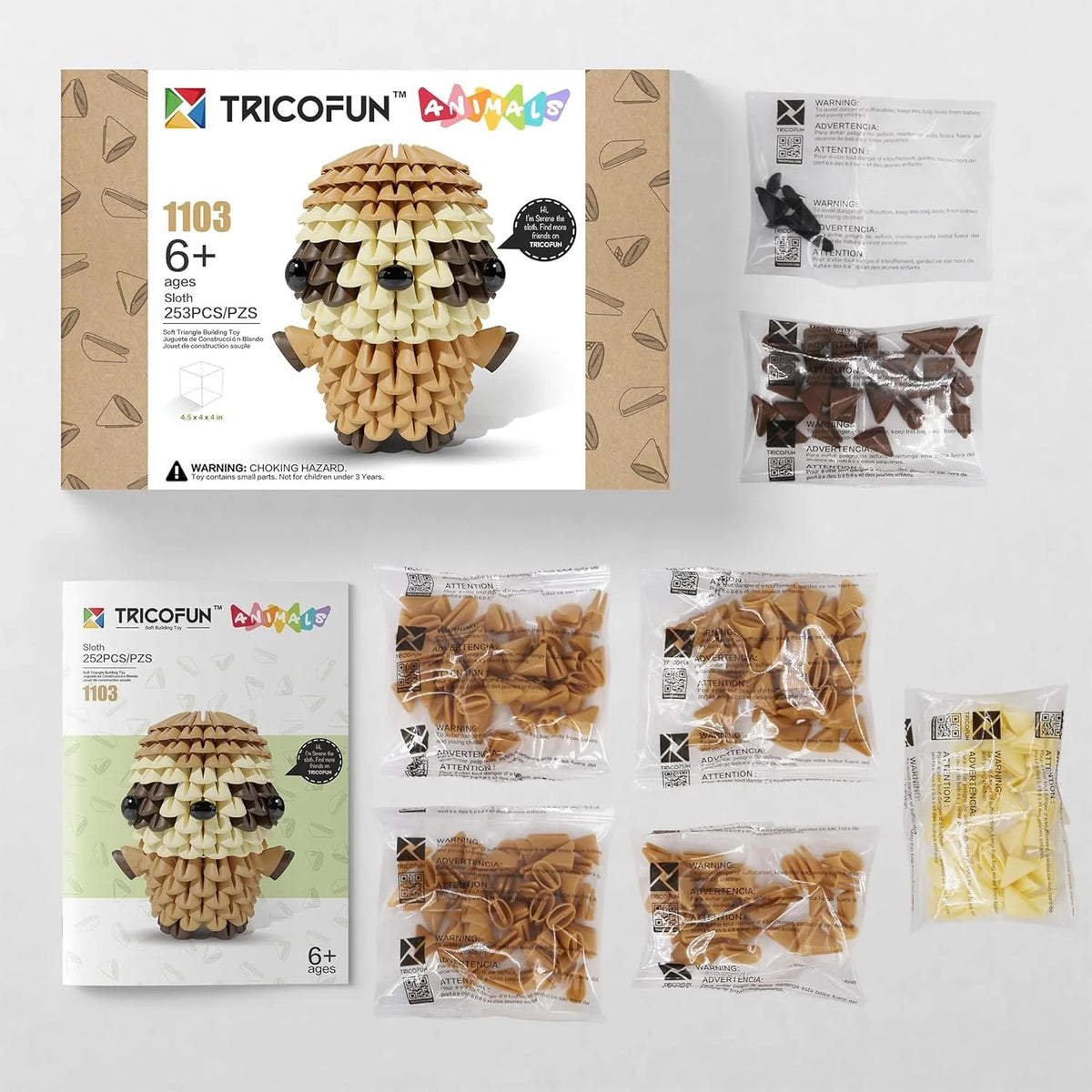 Tricofun Animals: Serene the Sloth Building Kit Toys & Games Tricofun