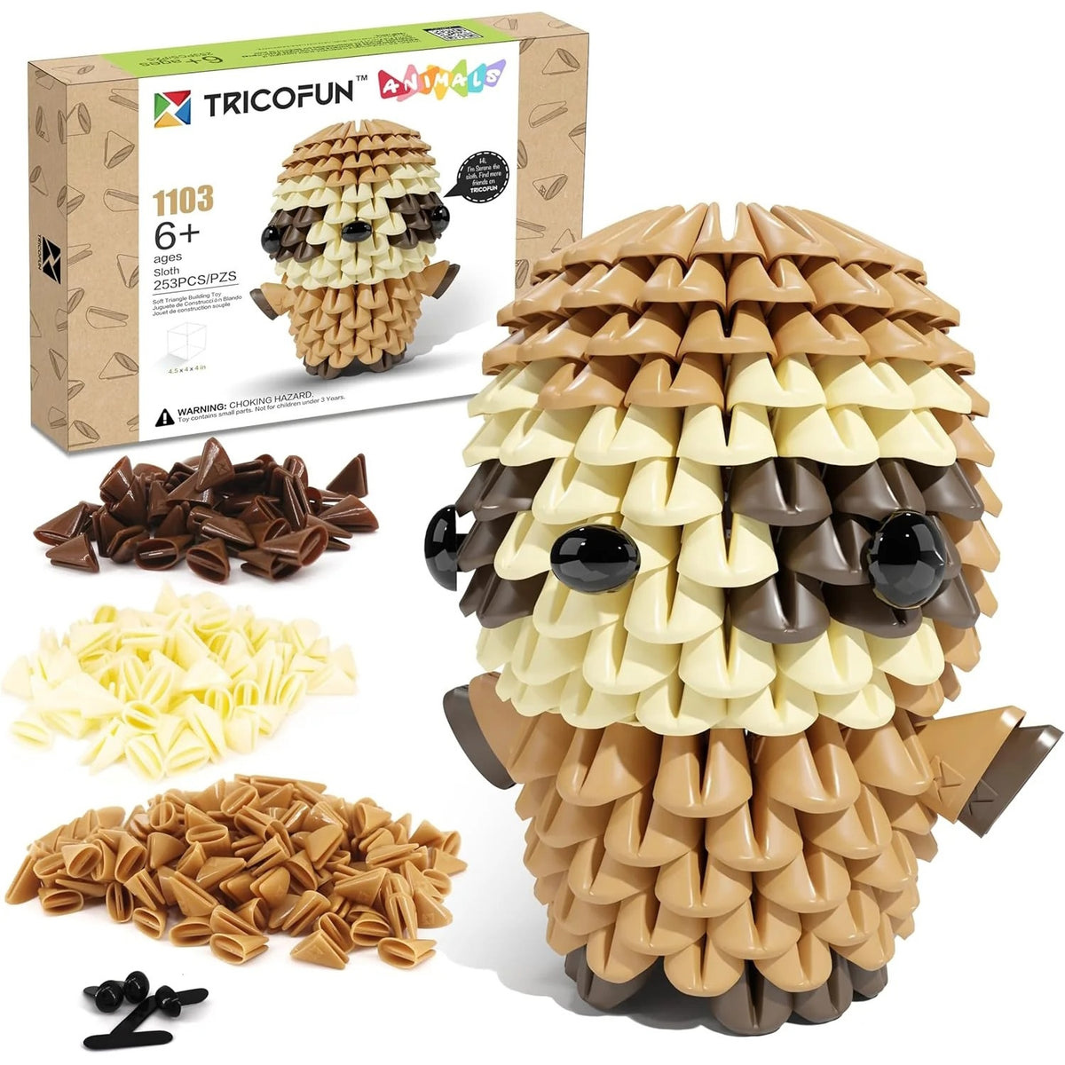 Tricofun Animals: Serene the Sloth Building Kit Toys & Games Tricofun