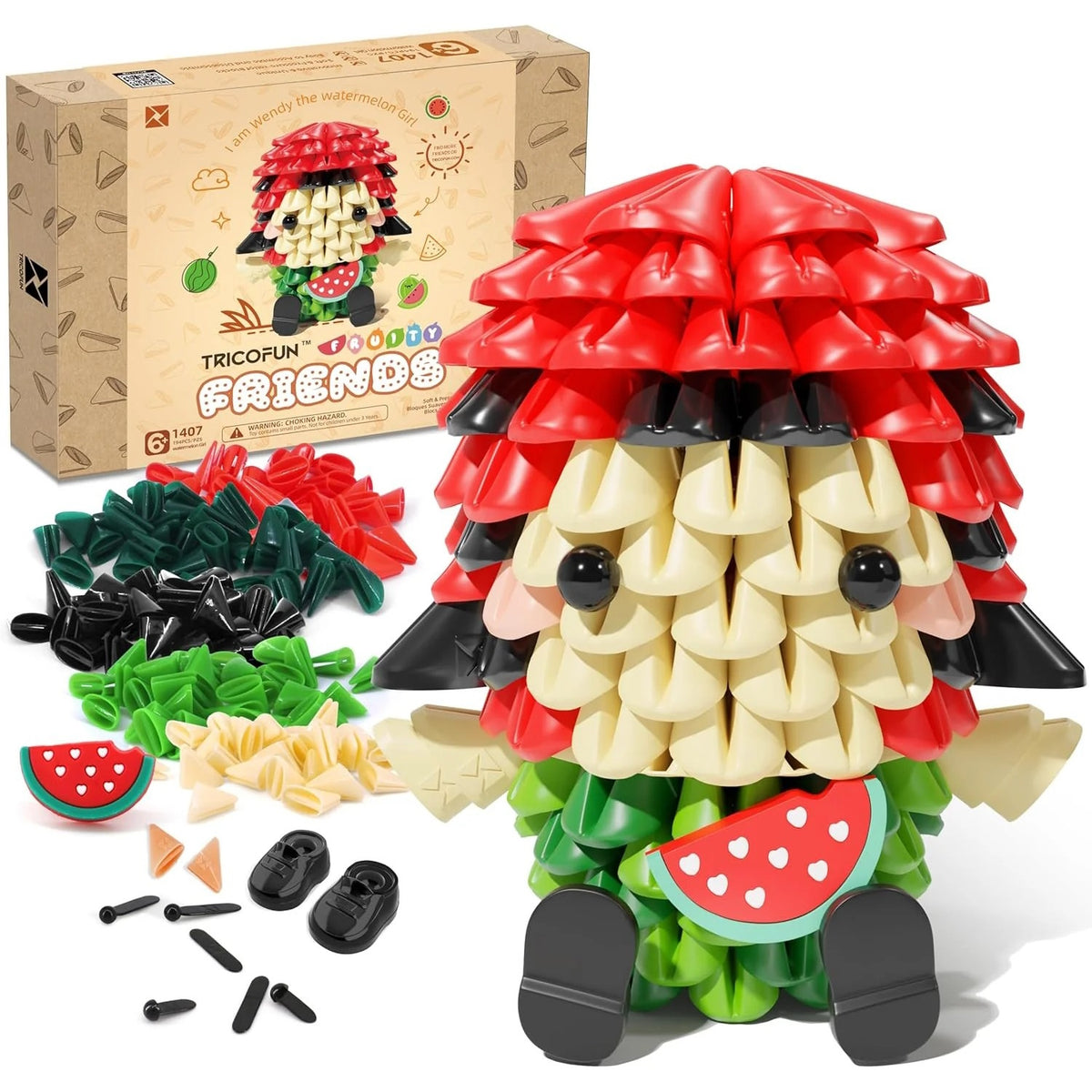 Tricofun Fruity Friends: Wendy the Watermelon Girl Toys & Games Tricofun