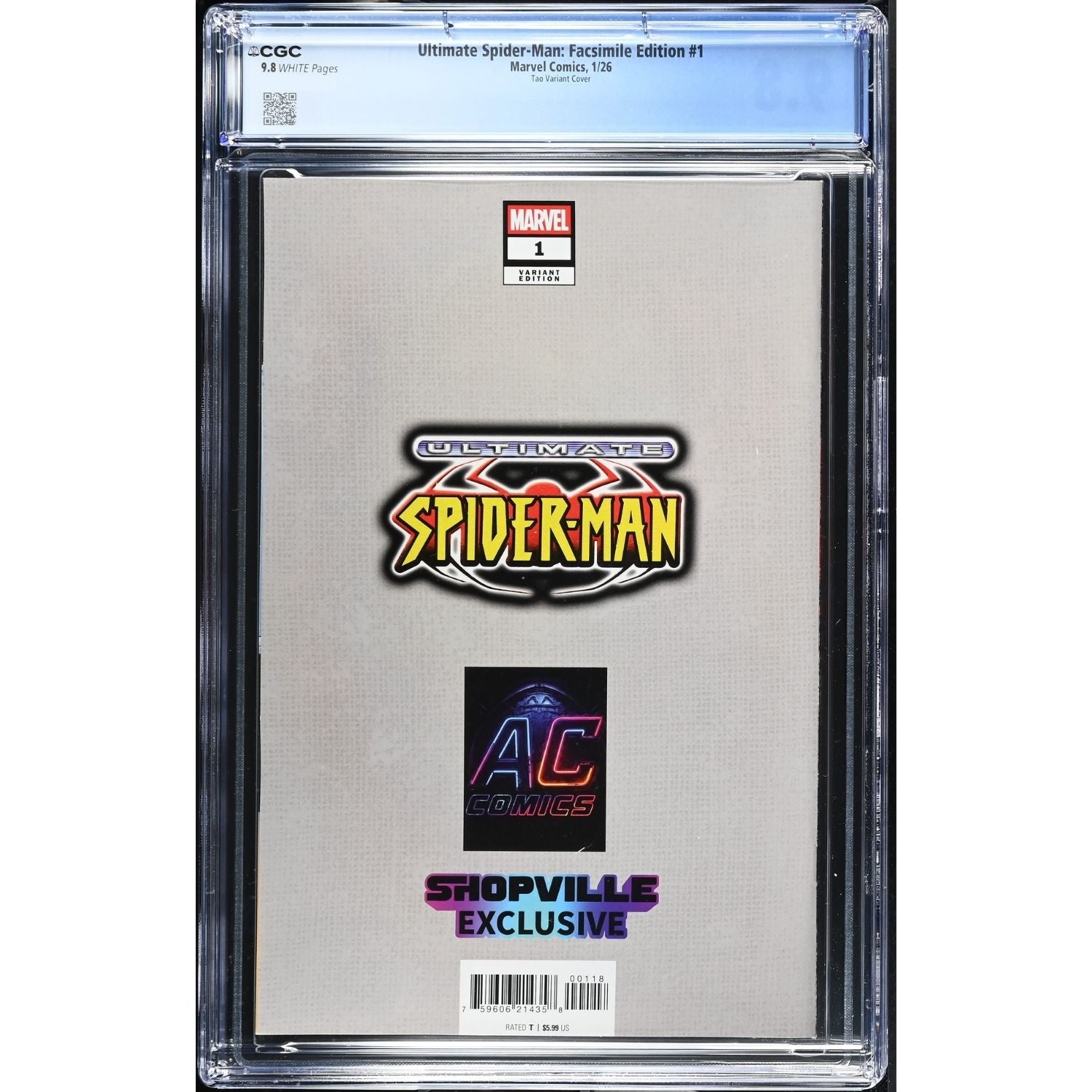 Ultimate Spider-Man McFarlane Homage: #1 [Ivan Tao CGC 9.8 Trade Dress Shopville Exclusive] 2026 Comics Marvel Comics
