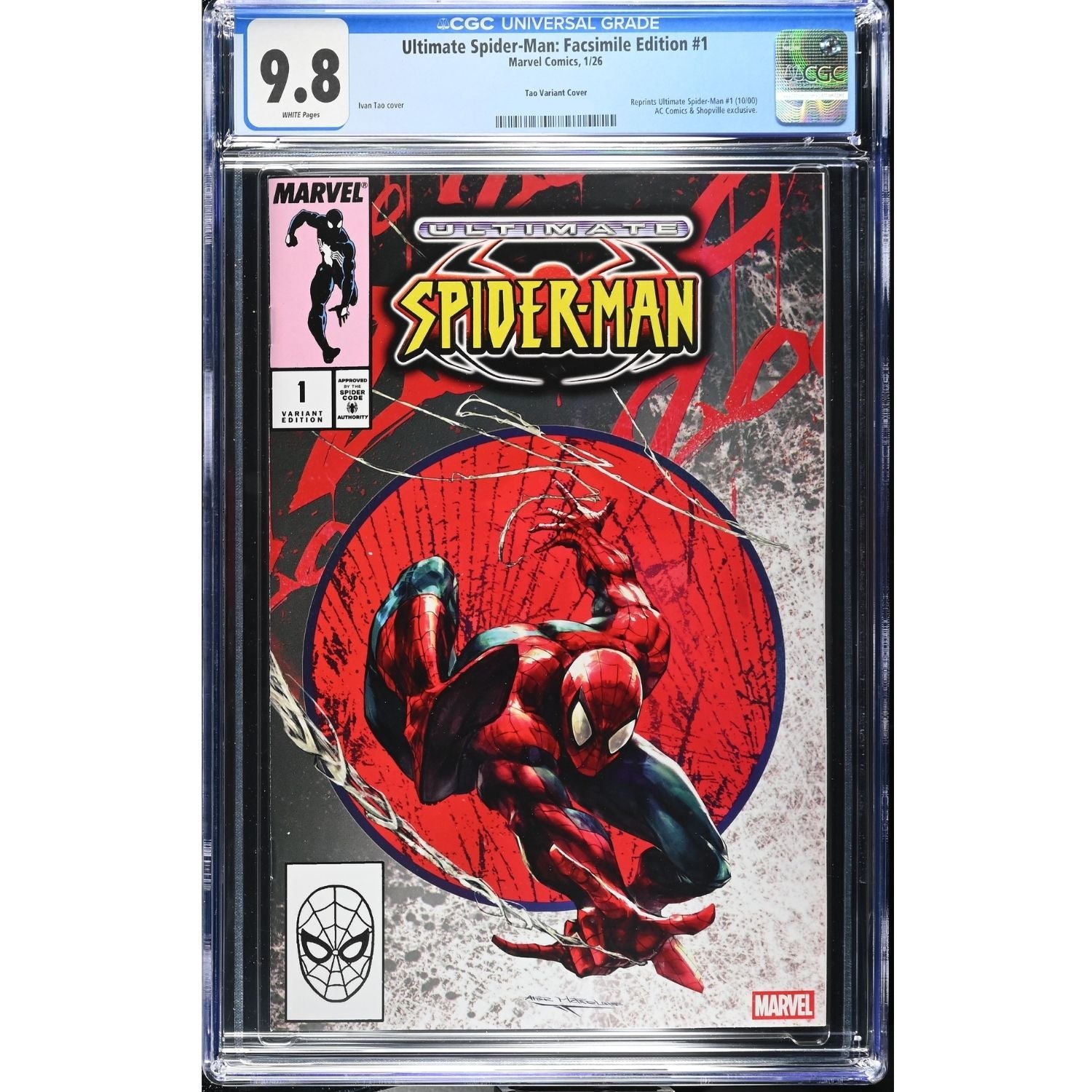 Ultimate Spider-Man McFarlane Homage: #1 [Ivan Tao CGC 9.8 Trade Dress Shopville Exclusive] 2026 Comics Marvel Comics