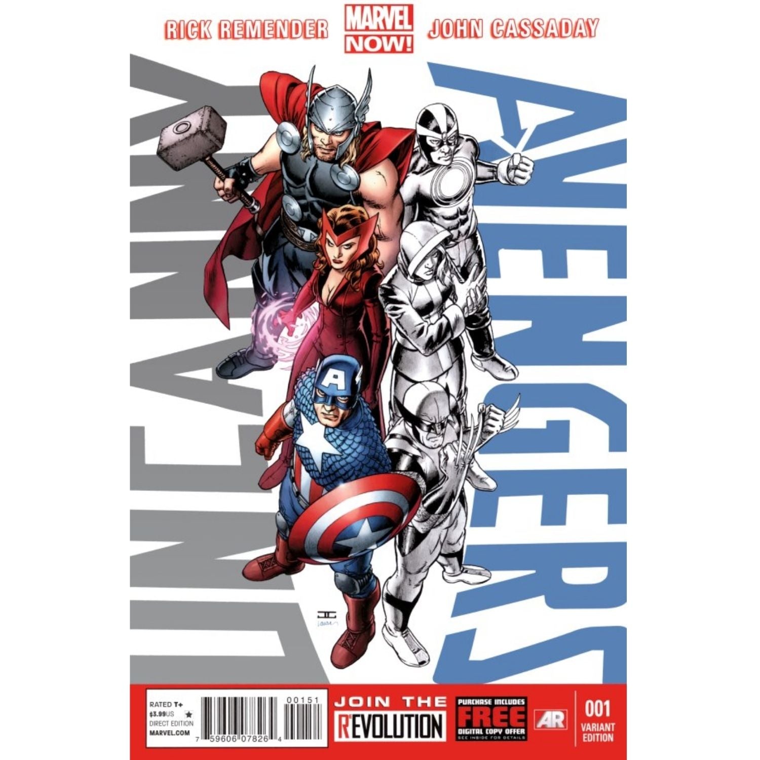 Uncanny Avengers: #1 [John Cassaday CVR E] 2013 Comics Marvel Comics