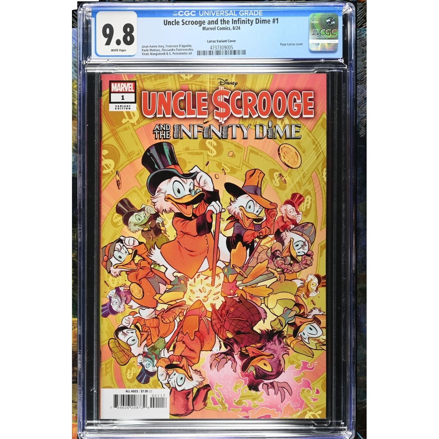 Uncle Scrooge And The Infinity Dime: #1 [Pepe Larraz CGC 9.8 CVR K - 1:100] 2024 Comics Marvel Comics