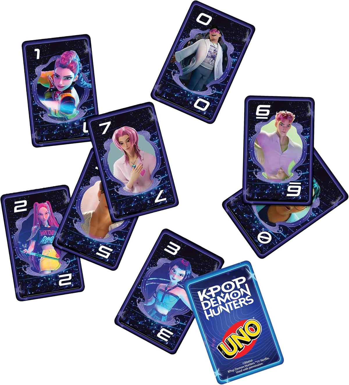 Uno Card Game: KPop Demon Hunters [Board Game, 2-10 Players] Board Game Mattel