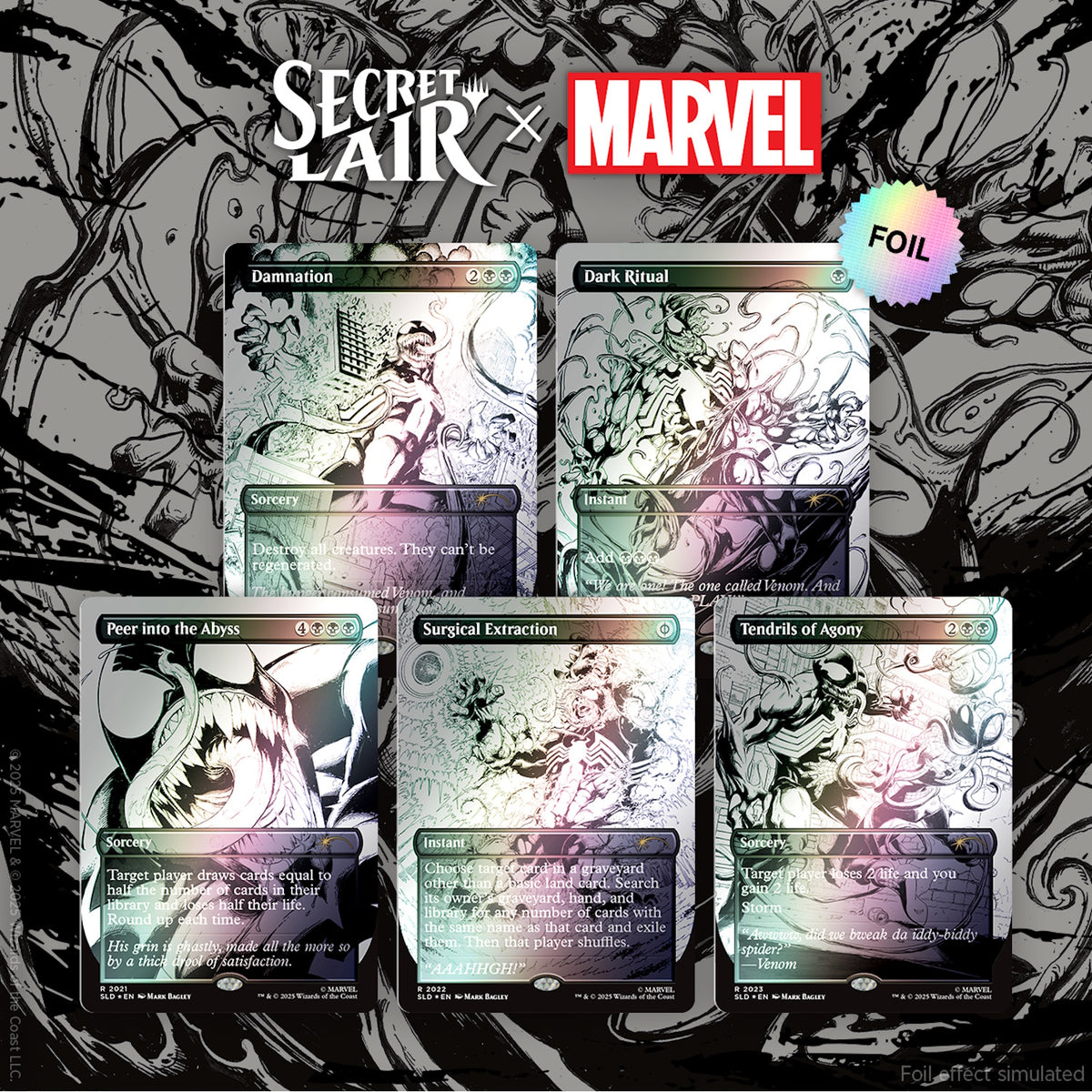 Magic: The Gathering TCG: Secret Lair x Marvel's Spider-Man - Venom Unleashed - Inks - Foil Card Game Wizards of the Coast