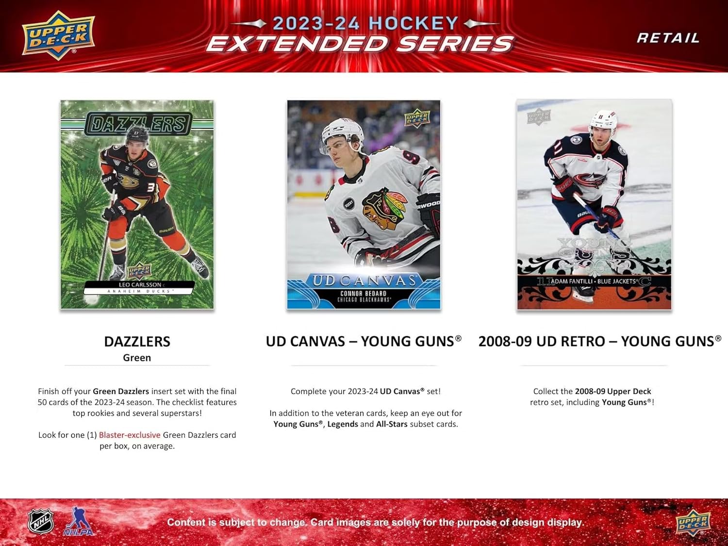 Upper Deck: 2023-24 Extended Series Hockey Blaster Box - 4 Packs Toys & Games Upper Deck