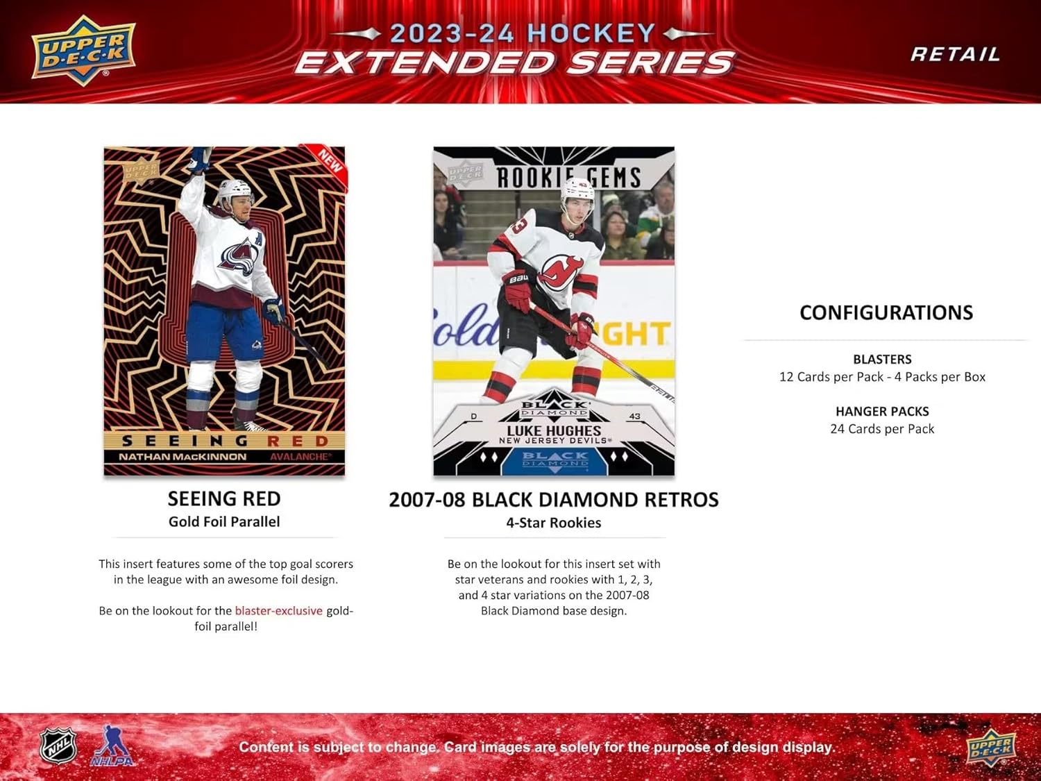 Upper Deck: 2023-24 Extended Series Hockey Blaster Box - 4 Packs Toys & Games Upper Deck