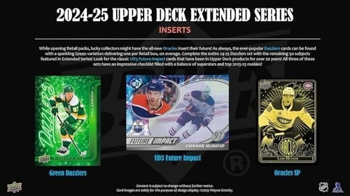 Upper Deck: 2024-25 Extended Series Hockey Blaster Box - 4 Packs Card Game Upper Deck