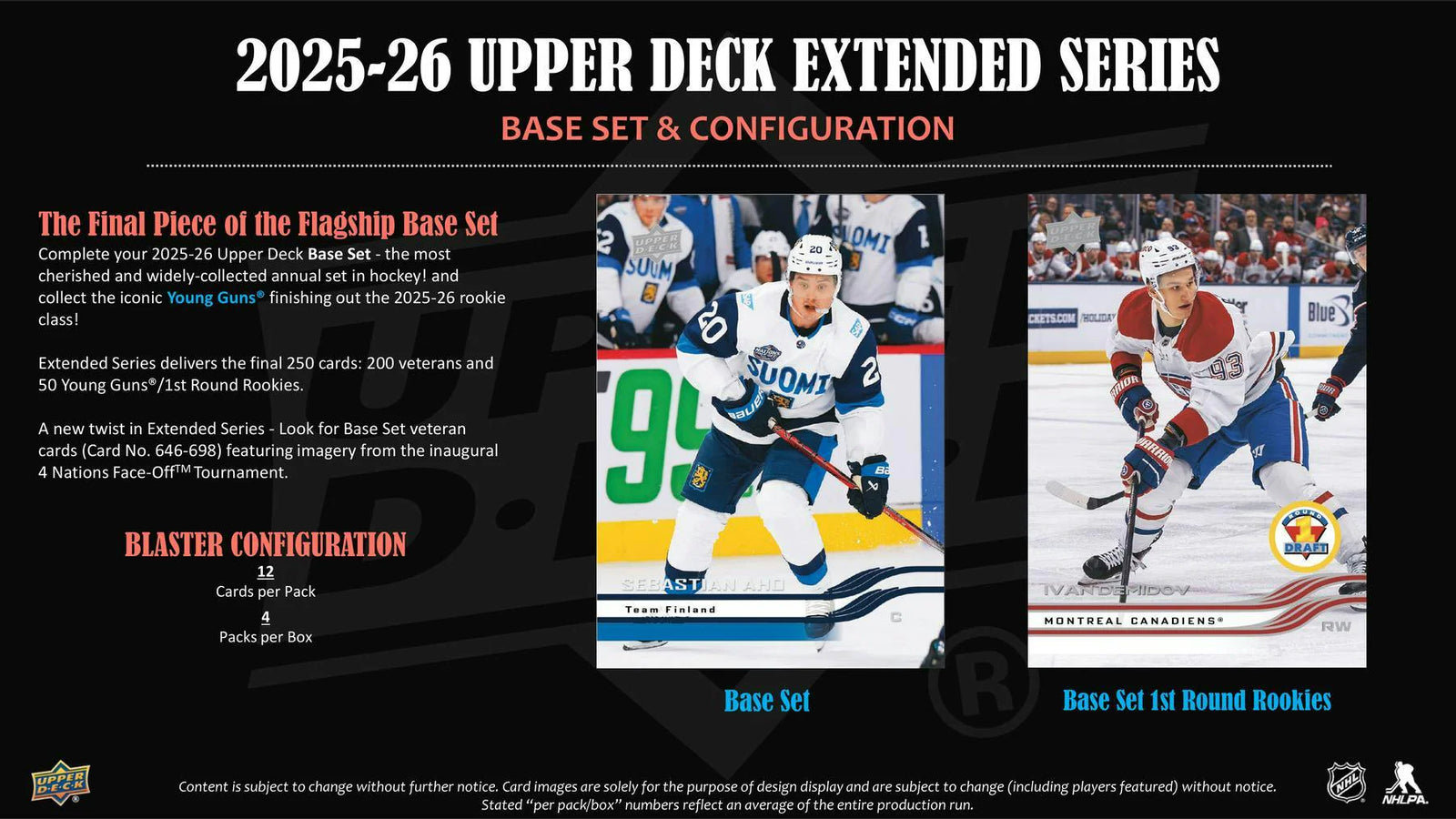Upper Deck: 2025-26 Extended Series Blaster Box - 4 Packs Sports Cards Upper Deck