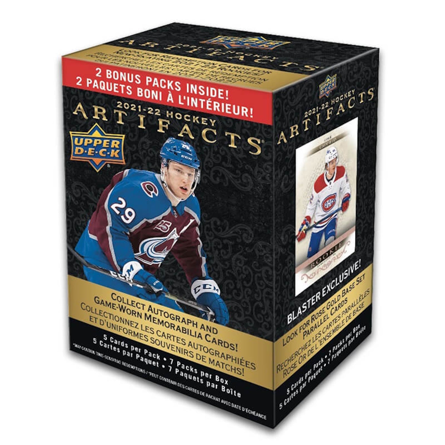 Upper Deck: 2021-22 Artifacts Hockey Blaster Box - 7 Packs Sports Cards Upper Deck