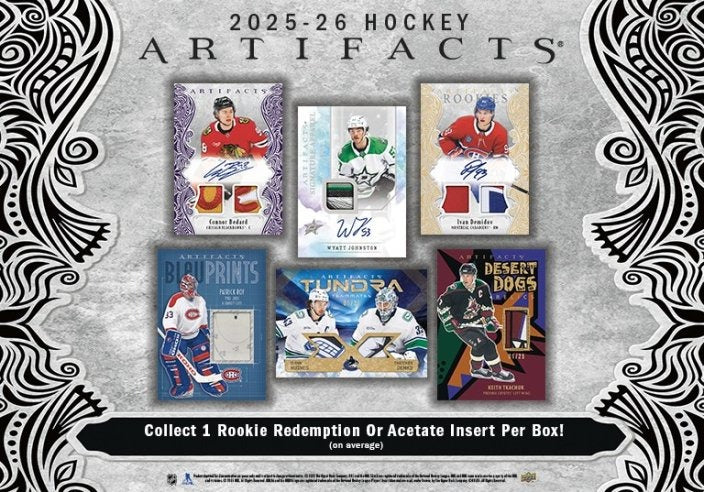 Upper Deck: 2025-26 Artifacts Hockey Blaster Box - 6 Packs Sports Cards Upper Deck