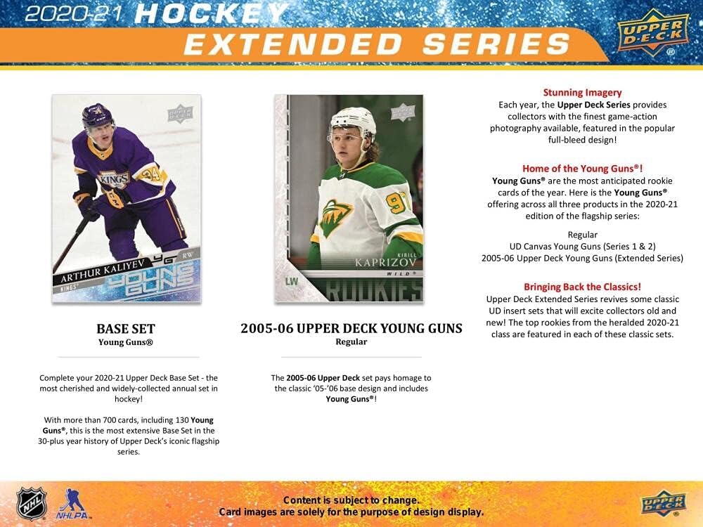 Upper Deck: 2020-21 Extended Series Hockey Blaster Box Sports Cards Upper Deck