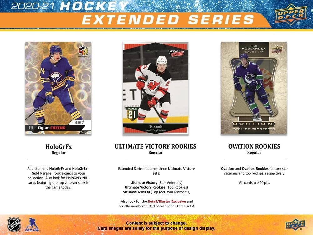 Upper Deck: 2020-21 Extended Series Hockey Blaster Box Sports Cards Upper Deck