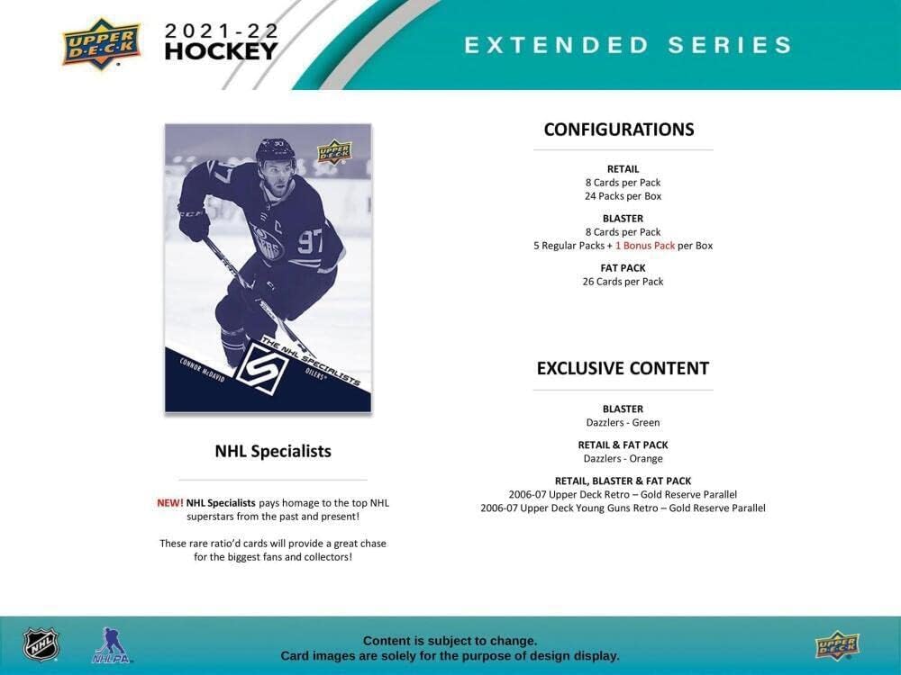 Upper Deck: 2021-22 Extended Series Hockey Blaster Box Sports Cards Upper Deck