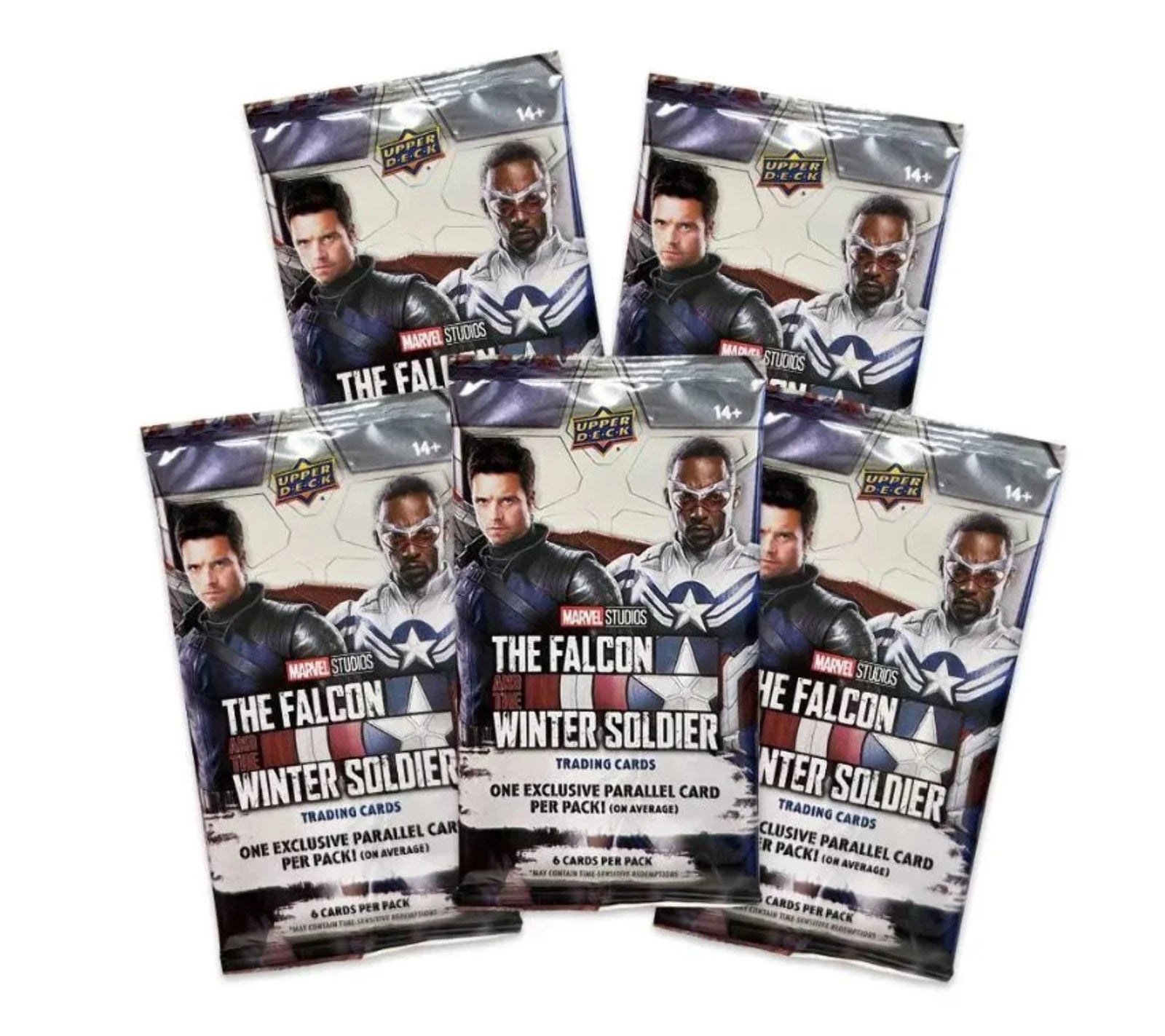 Upper Deck: Marvel Studios Falcon and the Winter Soldier Blaster Box - 5 Packs of 6 Cards Card Game Upper Deck