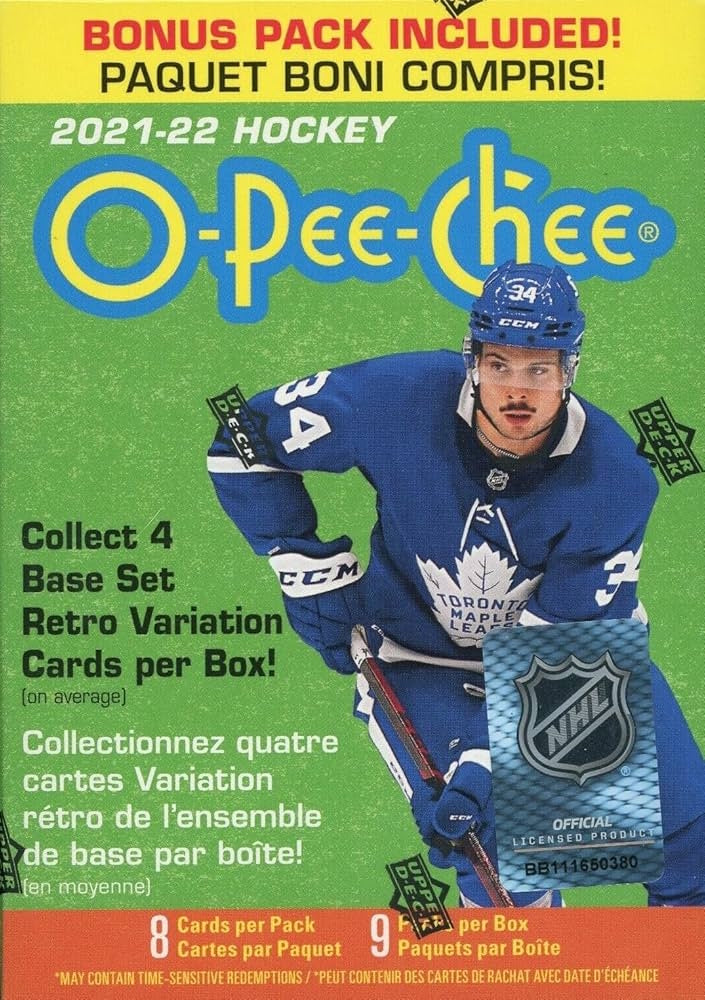 Upper Deck: 2021-22 O-Pee-Chee Blaster Box - 9 Packs Sports Cards Upper Deck