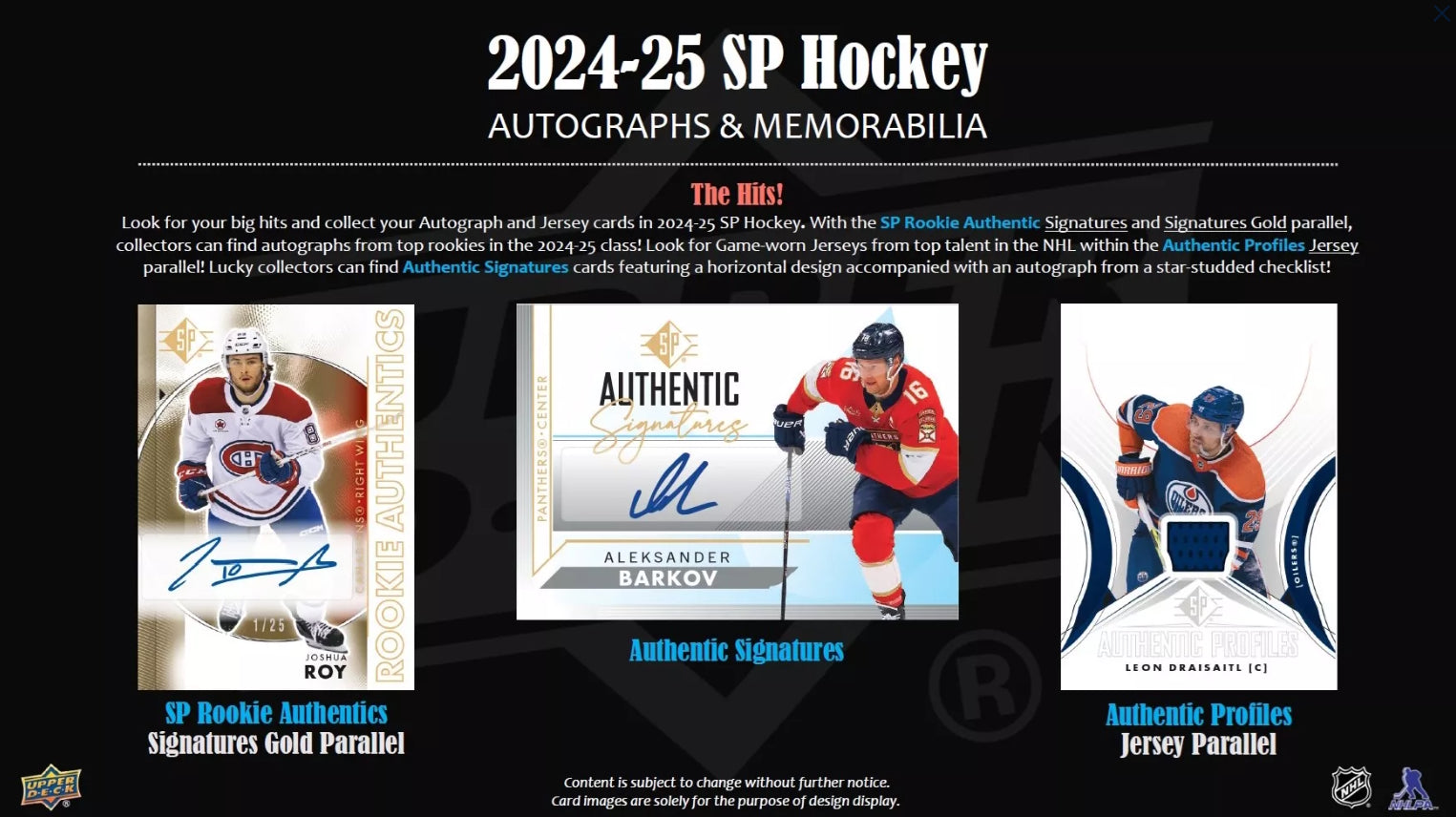 Upper Deck: 2024-25 SP Hockey Blaster Box - 8 Packs Sports Cards Upper Deck