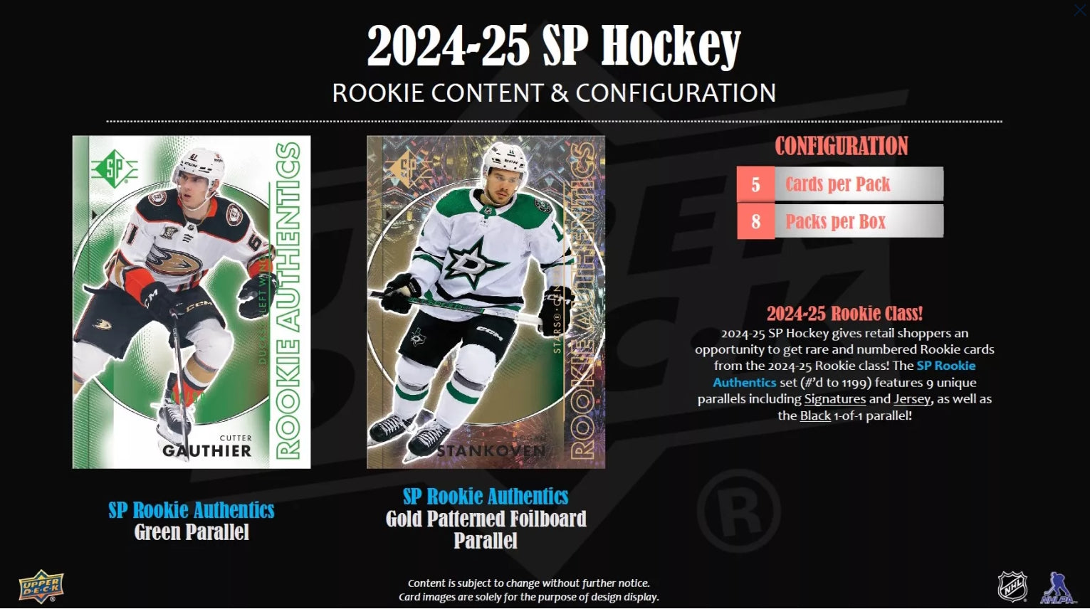 Upper Deck: 2024-25 SP Hockey Blaster Box - 8 Packs Sports Cards Upper Deck