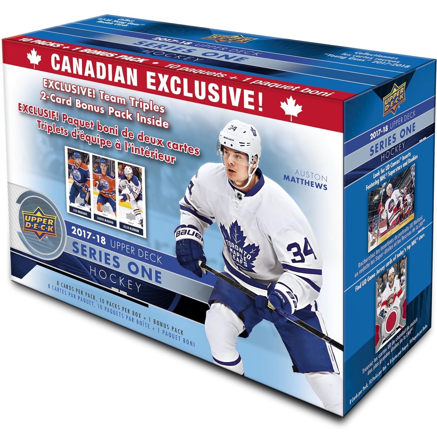Upper Deck: 2017-18 Series 1 Hockey Canadian Exclusive Team Triples Blaster Sports Cards Upper Deck