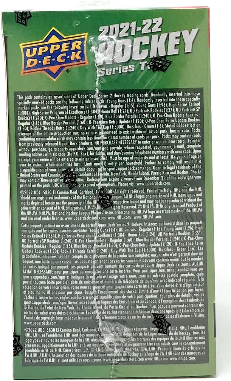 Upper Deck: 2021-22 Series 2 Hockey Blaster Box - 7 Packs Sports Cards Upper Deck