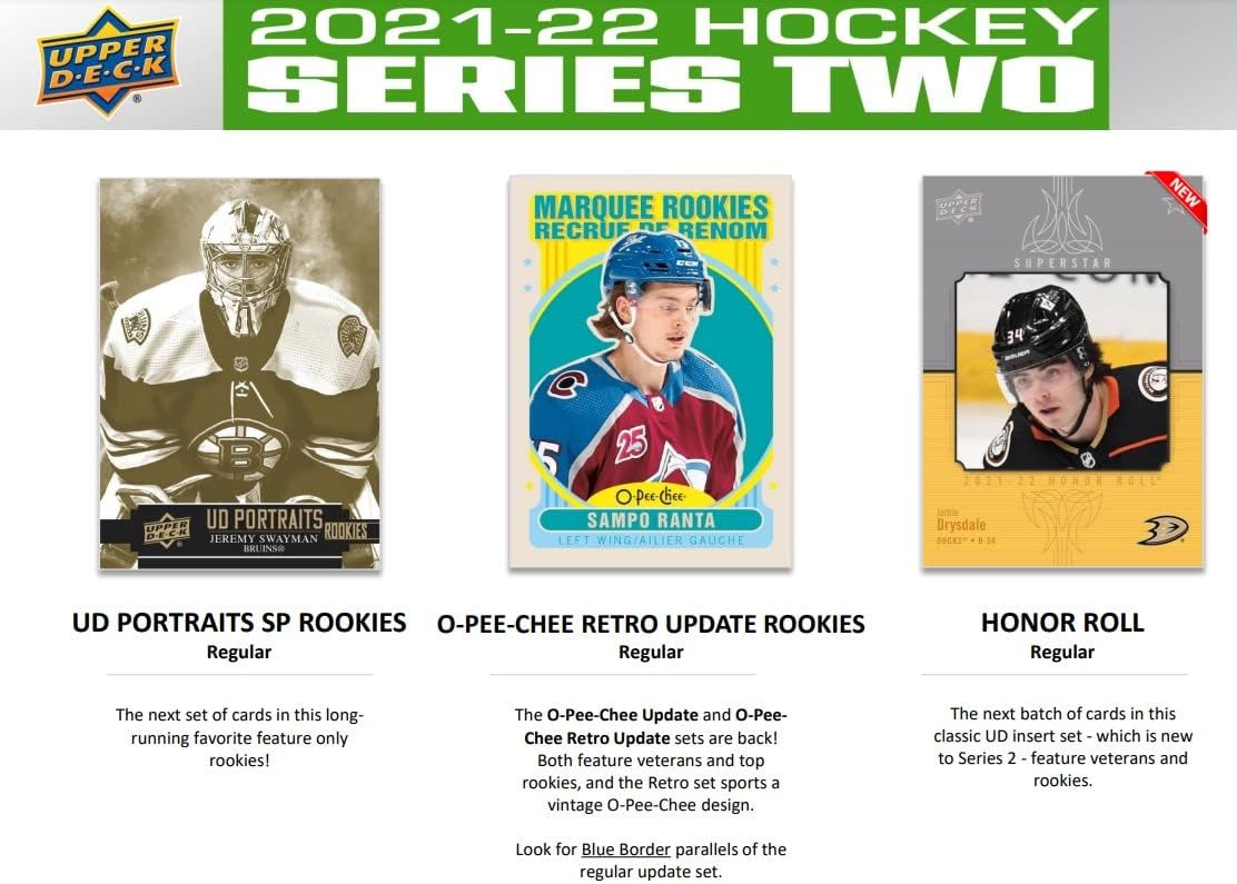 Upper Deck: 2021-22 Series 2 Hockey Blaster Box - 7 Packs Sports Cards Upper Deck