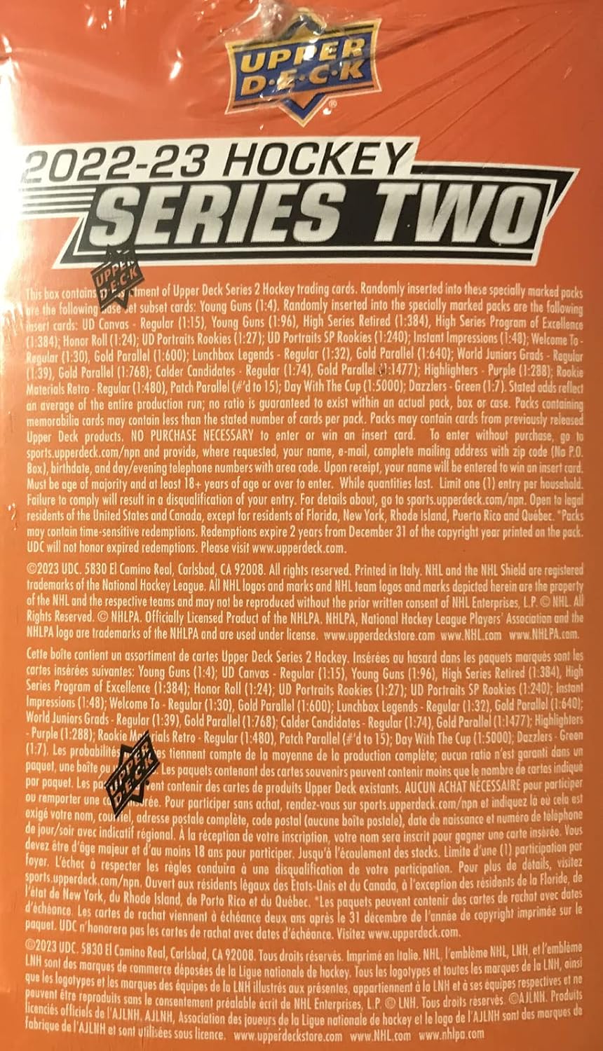Upper Deck: 2022-23 Series 2 Hockey Blaster Box - 7 Packs Sports Cards Upper Deck