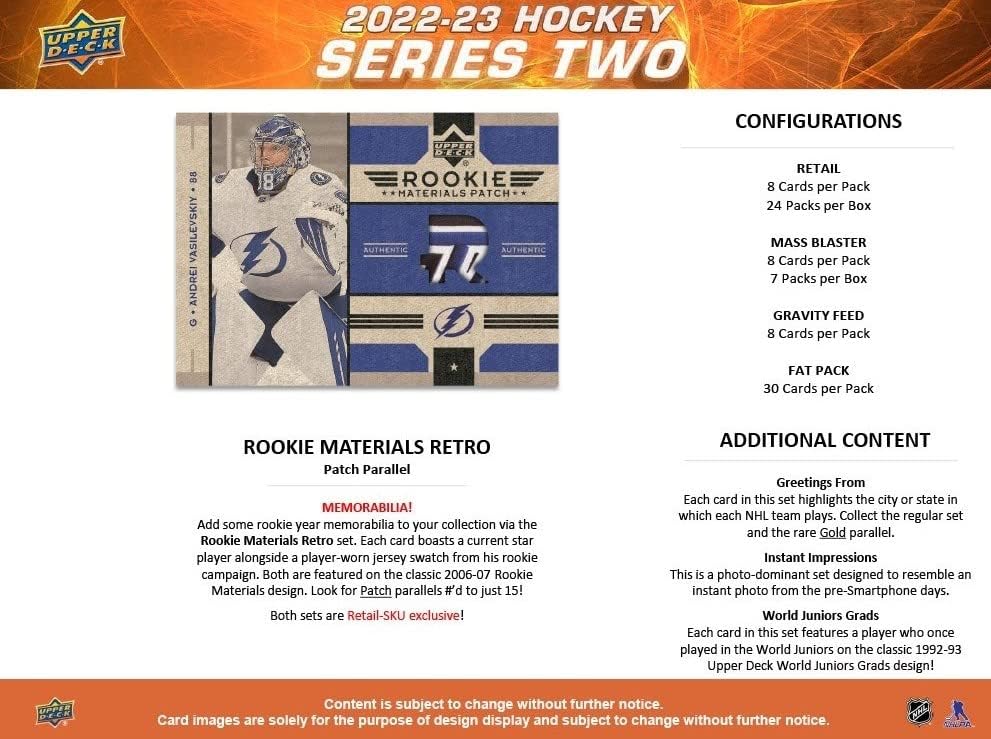Upper Deck: 2022-23 Series 2 Hockey Blaster Box - 7 Packs Sports Cards Upper Deck