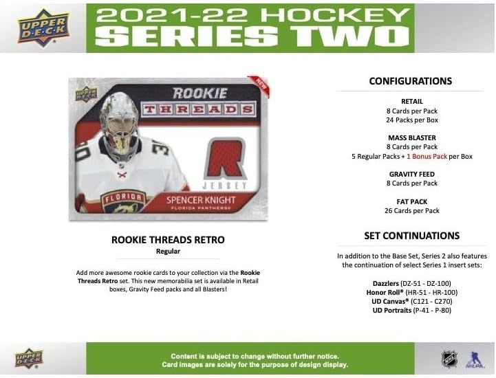 Upper Deck: 2021-2022 Series 2 Hockey Retail Box