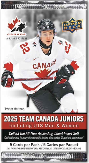 Upper Deck: 2025 Team Canada Juniors Hockey Blaster Box - 6 packs Sports Cards Upper Deck