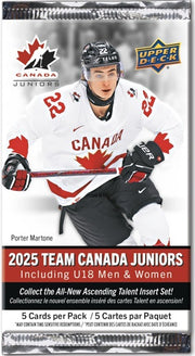 Upper Deck: 2025 Team Canada Juniors Hockey Blaster Box - 6 packs Sports Cards Upper Deck