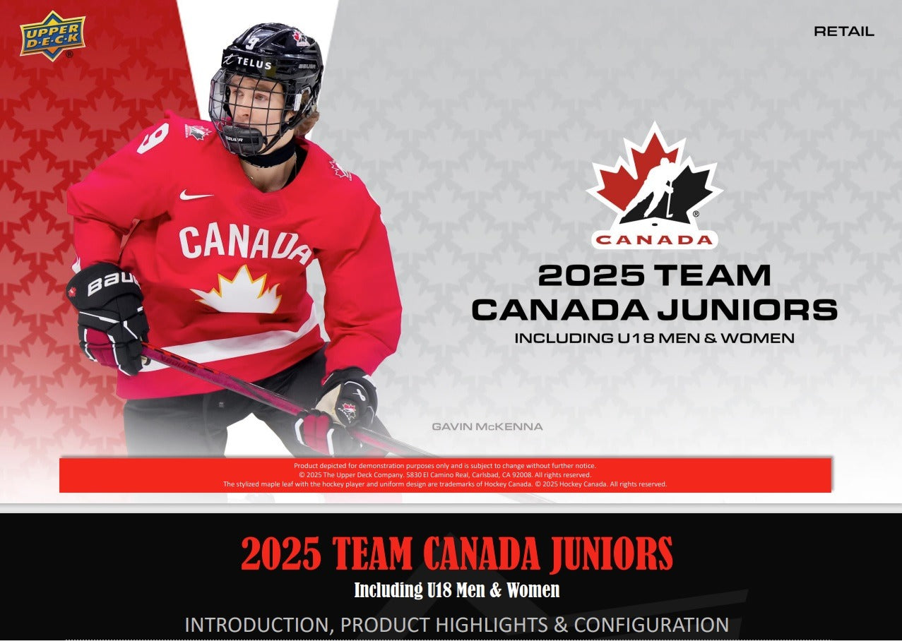 Upper Deck: 2025 Team Canada Juniors Hockey Blaster Box - 6 packs Sports Cards Upper Deck
