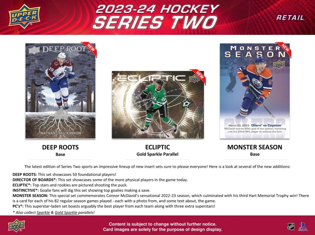 Upper Deck: 2023-24 Series 2 Hockey Blaster Pack - 4 Packs Card Game Upper Deck