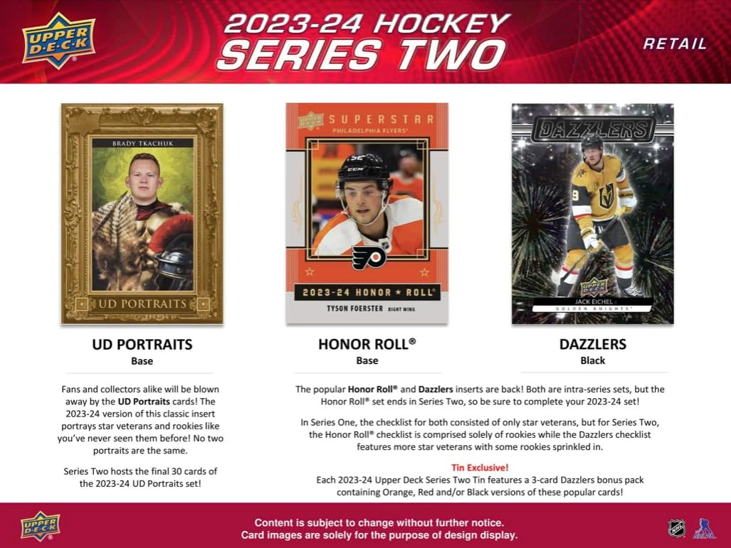 Upper Deck: 2023-24 Series 2 Hockey Blaster Pack - 4 Packs Card Game Upper Deck