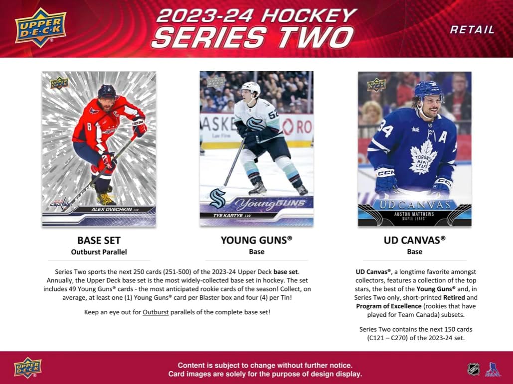 Upper Deck: 2023-24 Series 2 Hockey Blaster Pack - 4 Packs Card Game Upper Deck