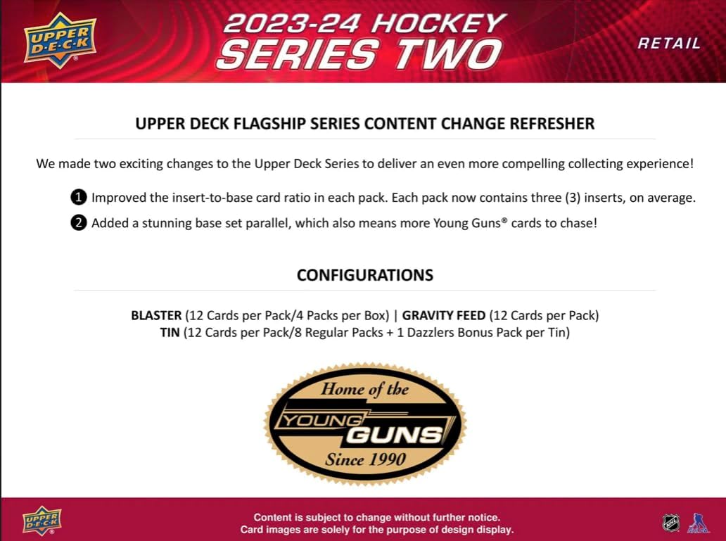 Upper Deck: 2023-24 Series 2 Hockey Blaster Pack - 4 Packs Card Game Upper Deck