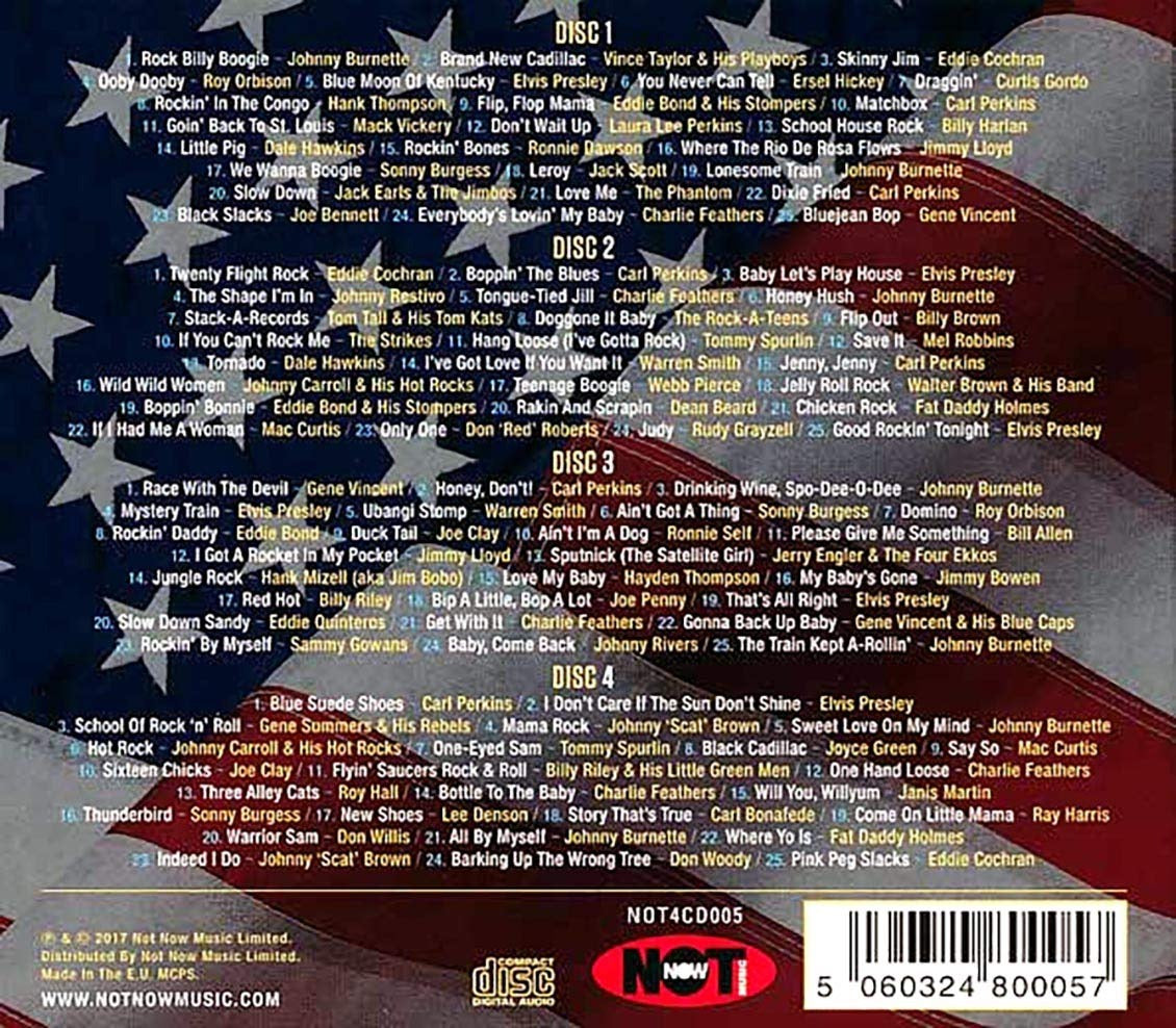 Various Artists: 100 Rockabilly Greats - 4CD Set [Audio CD] Audio CD/Vinyl Not Now Music