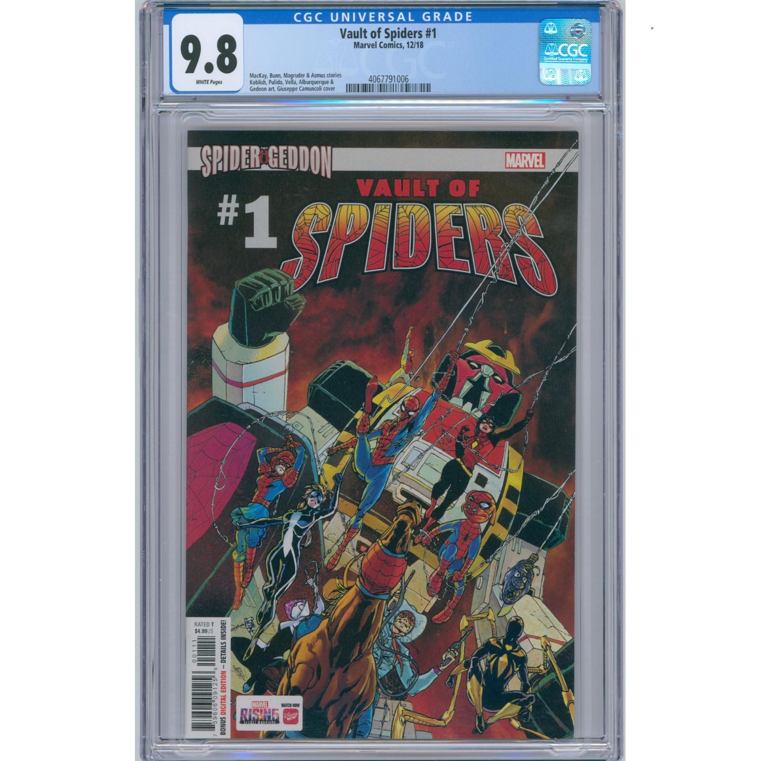 Vault of Spiders: #1 [Giuseppe Camuncoli CGC 9.8 CVR A] 2018 Comics Marvel Comics