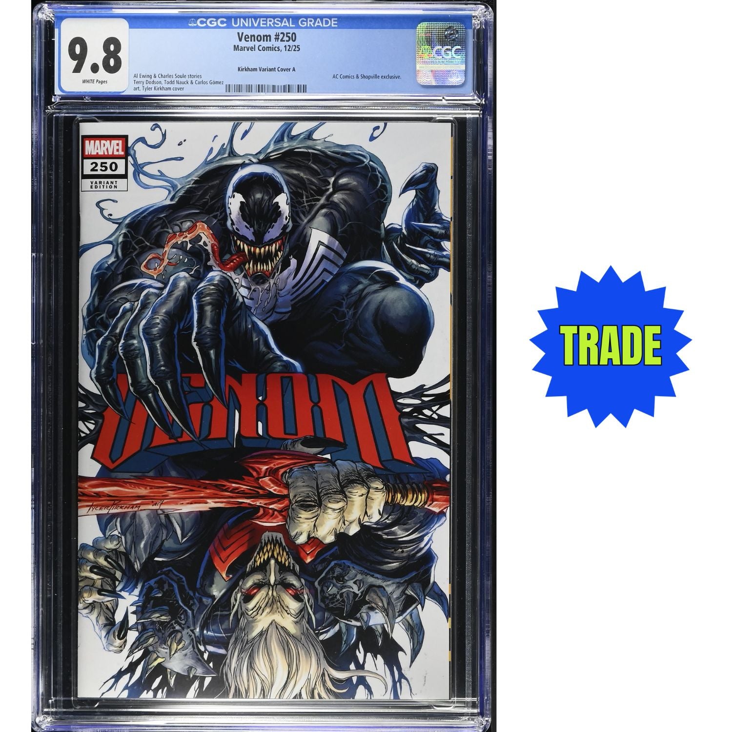 Venom: #250 [Tyler Kirkham CGC 9.8 Shopville Exclusive] 2025 Comics Marvel Comics