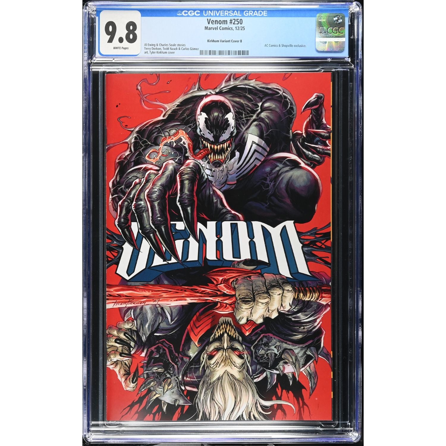 Venom: #250 [Tyler Kirkham CGC 9.8 Red Shopville Exclusive] 2025 Comics Marvel Comics
