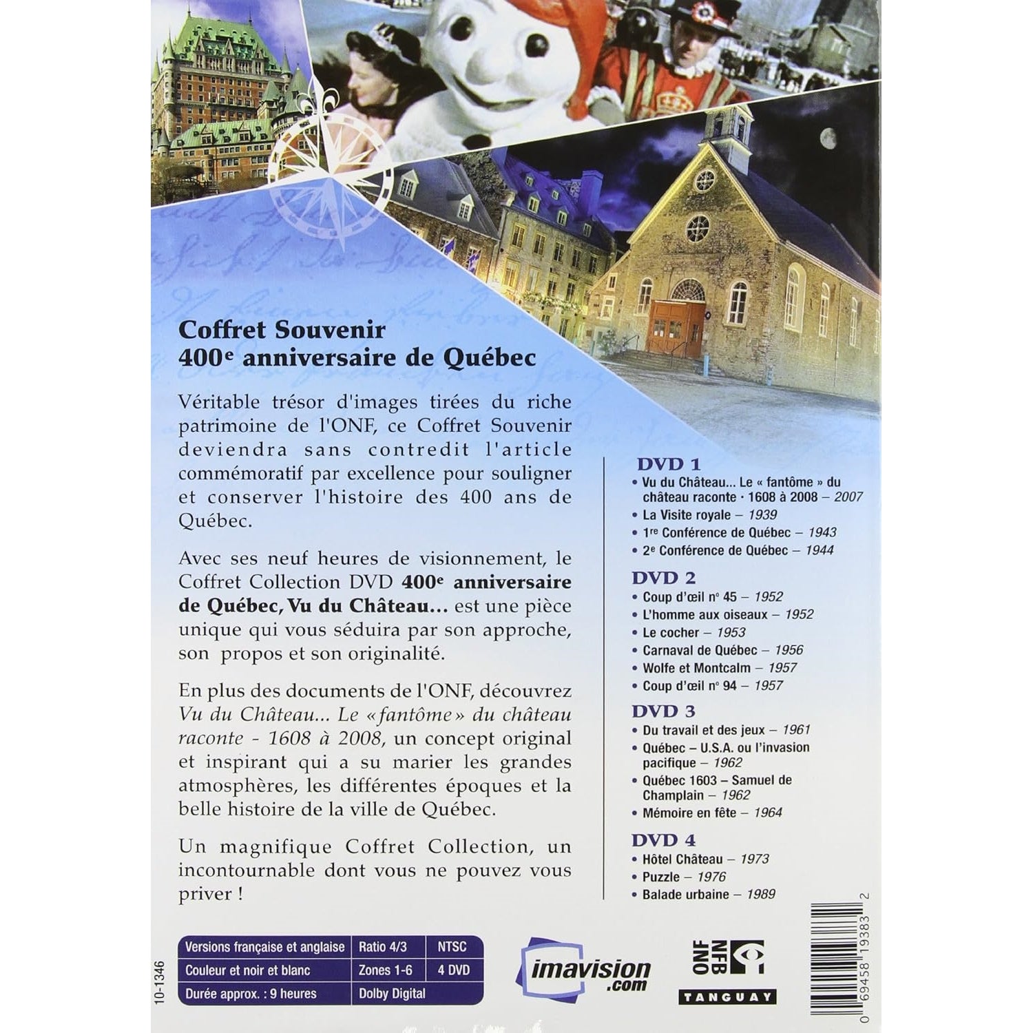 Vu Du Chateau: 400e Anniversaire de Québec - French [DVD] DVD Box Set / Series Imavision